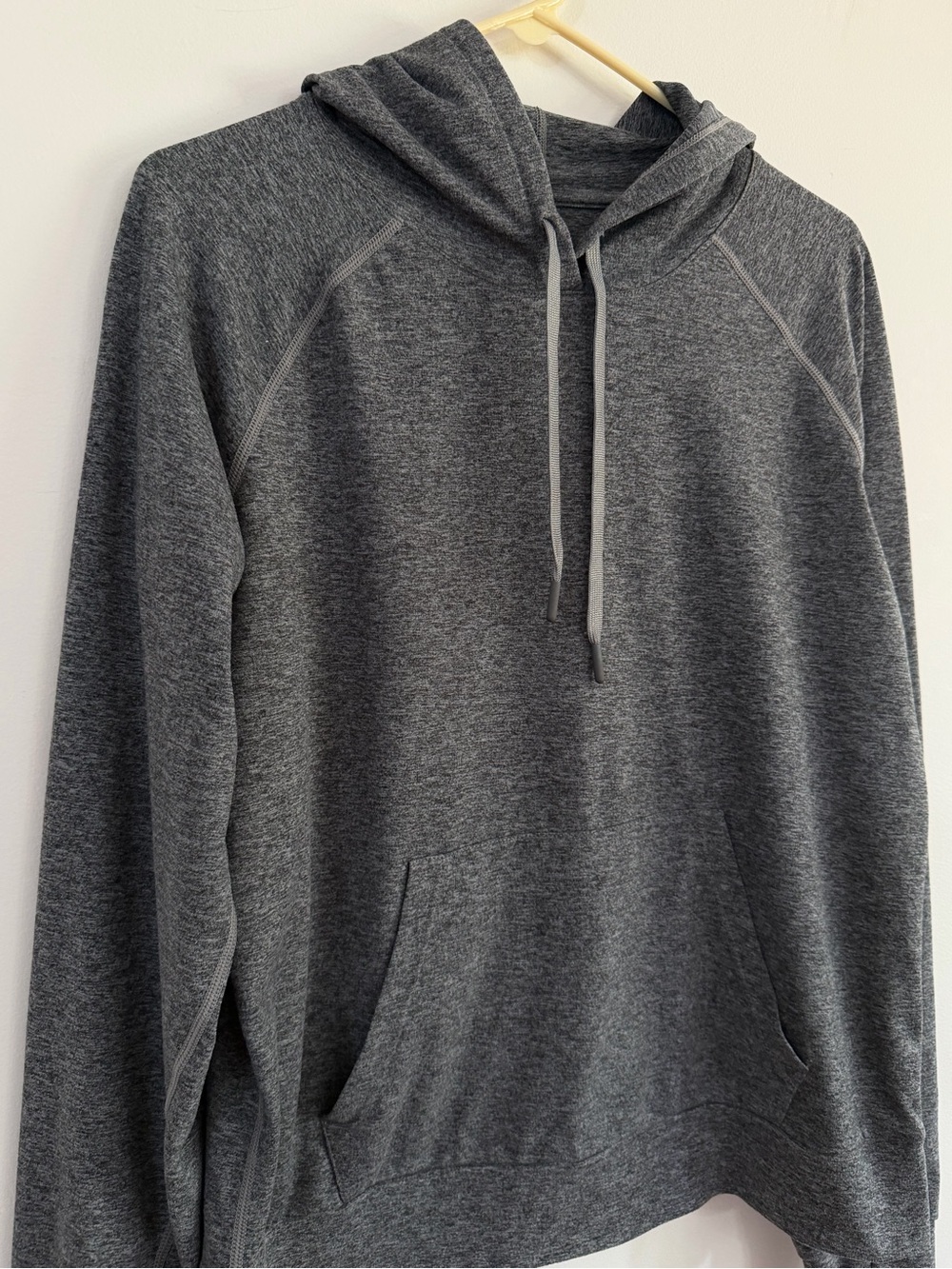 Quince Med Flowknit Pullover Hoodie Sweatshirt Athletic Heather Grey Ultra-Soft - Picture 6 of 15